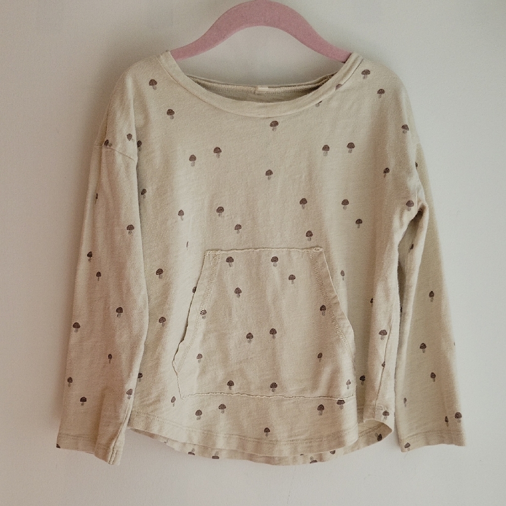 Rylee & Cru Mushroom Long Sleeve Top With Pocket.